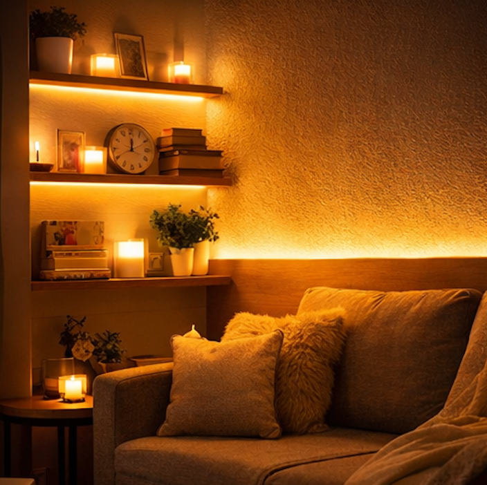 🌙 Warm Ambience LED Strip (3000K–4000K)